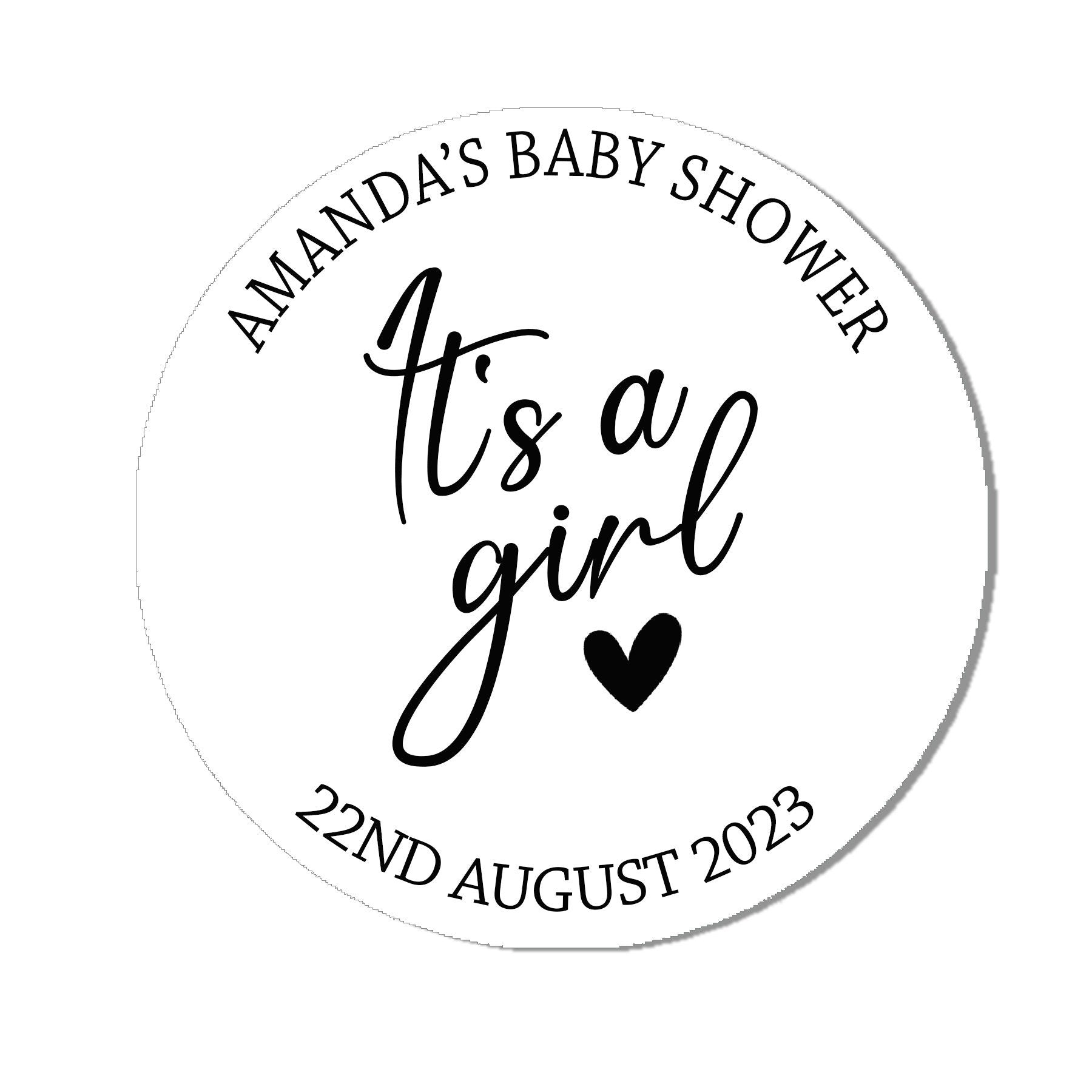 35 Personalised Baby Shower Stickers Thank You It&#39;s a Boy It&#39;s a Girl stickers, Favour bag stickers, Ready to Pop - Various colours