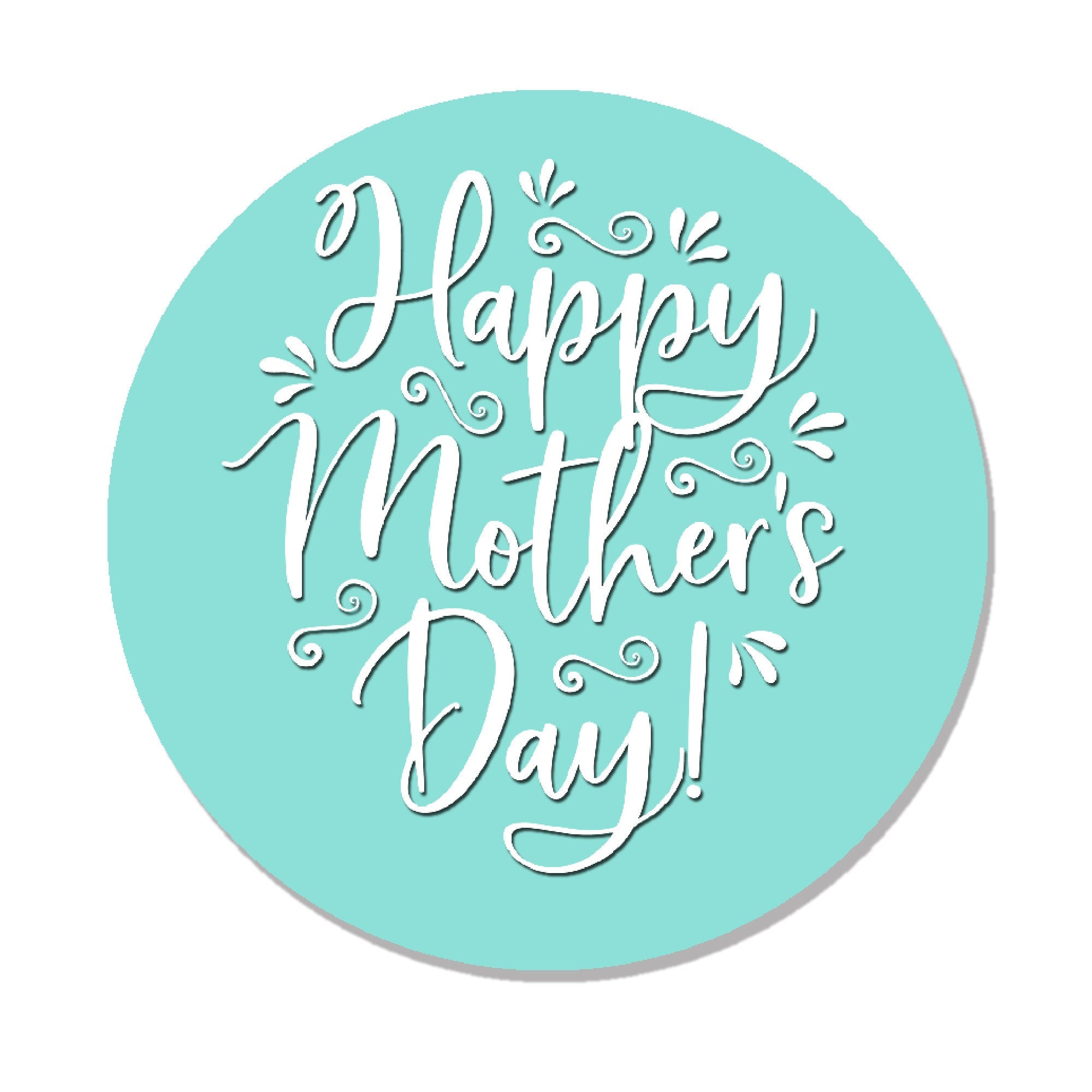 Happy Mother&#39;s Day Stickers  - Wax Melts, Business Red, White Sticker Sweet Sweet Cone Bags Sizes 3.7cm & 4.5cm