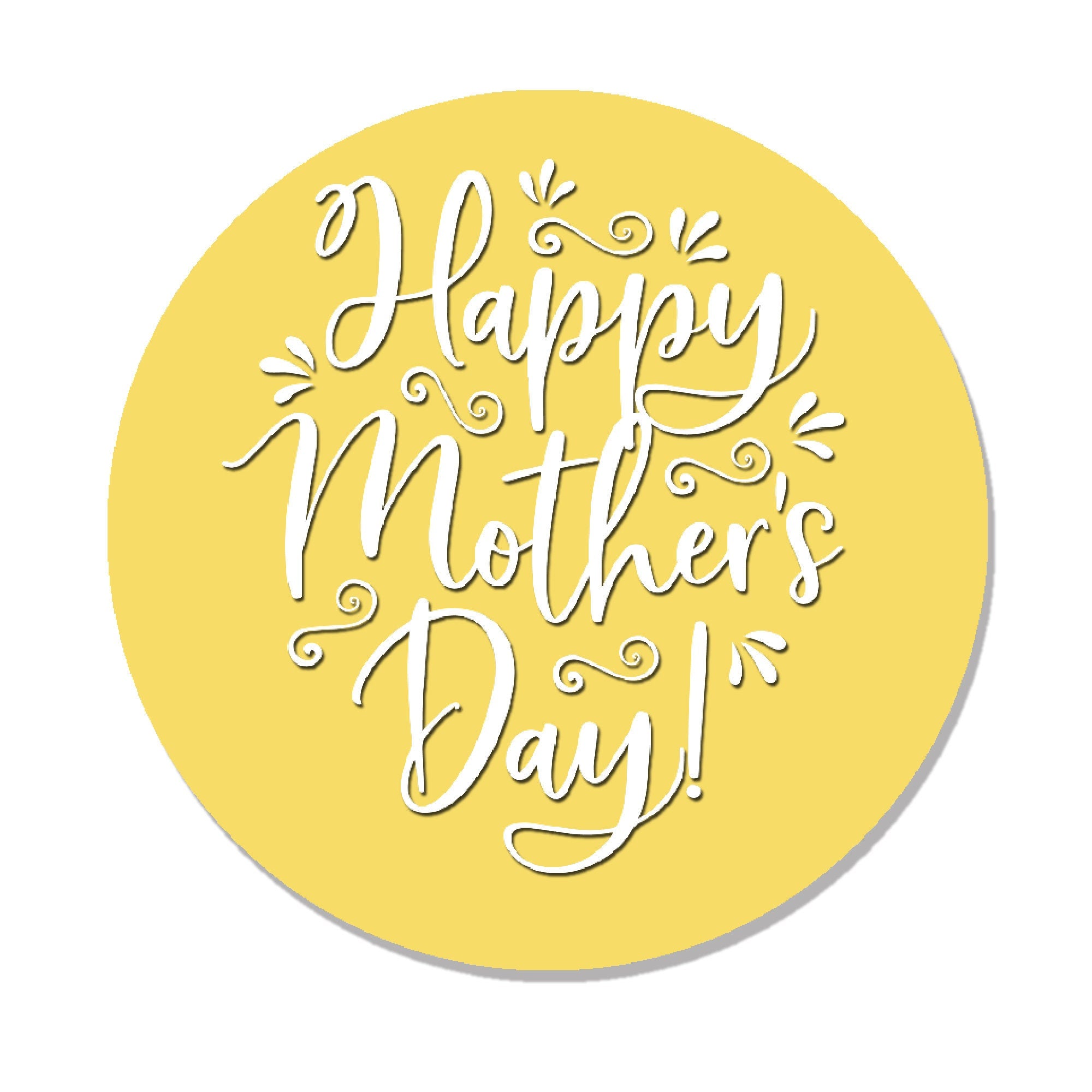 Happy Mother&#39;s Day Stickers  - Wax Melts, Business Red, White Sticker Sweet Sweet Cone Bags Sizes 3.7cm & 4.5cm