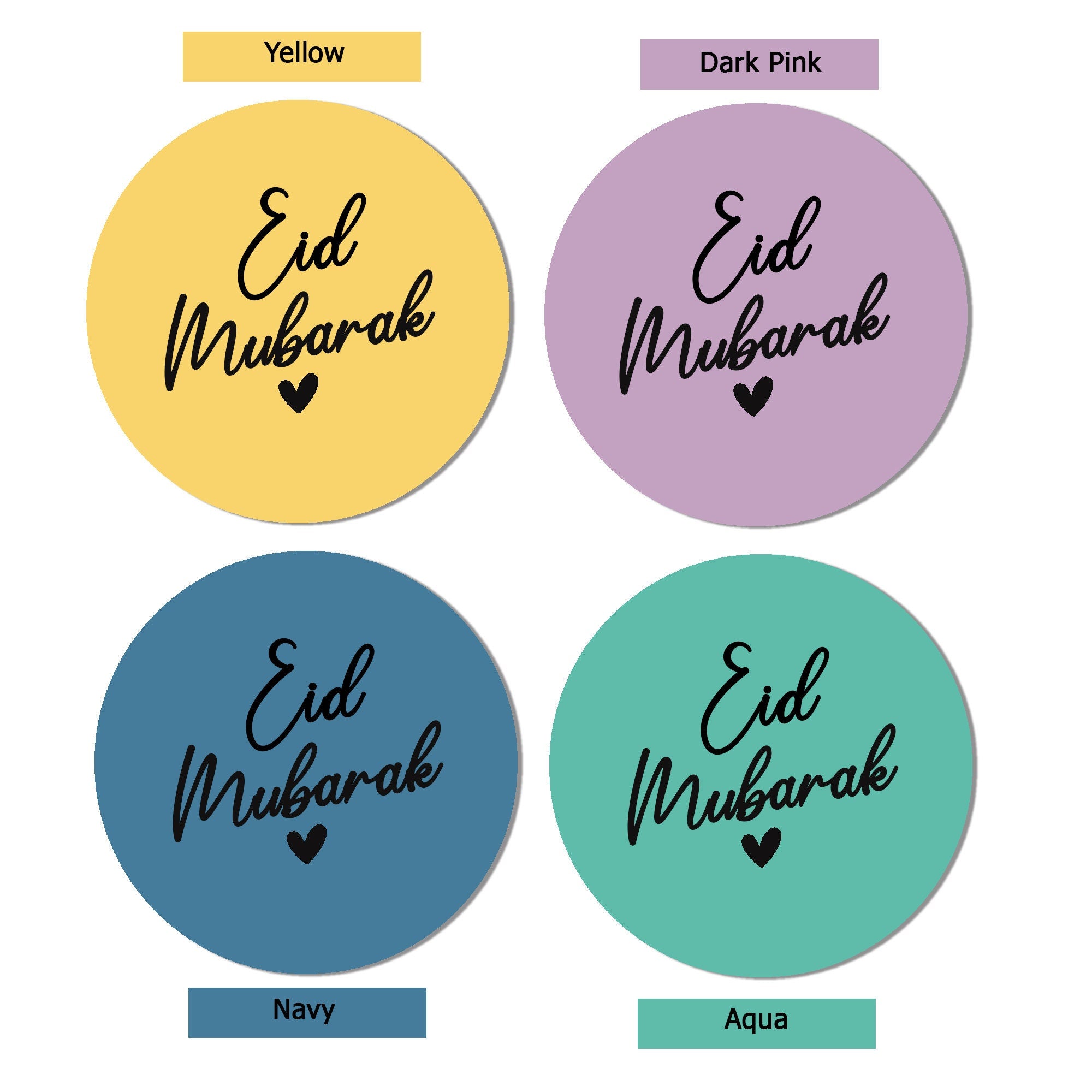 Eid Mubarak Muslim Celebration Paisley x 35 Stickers or 24 Stickers