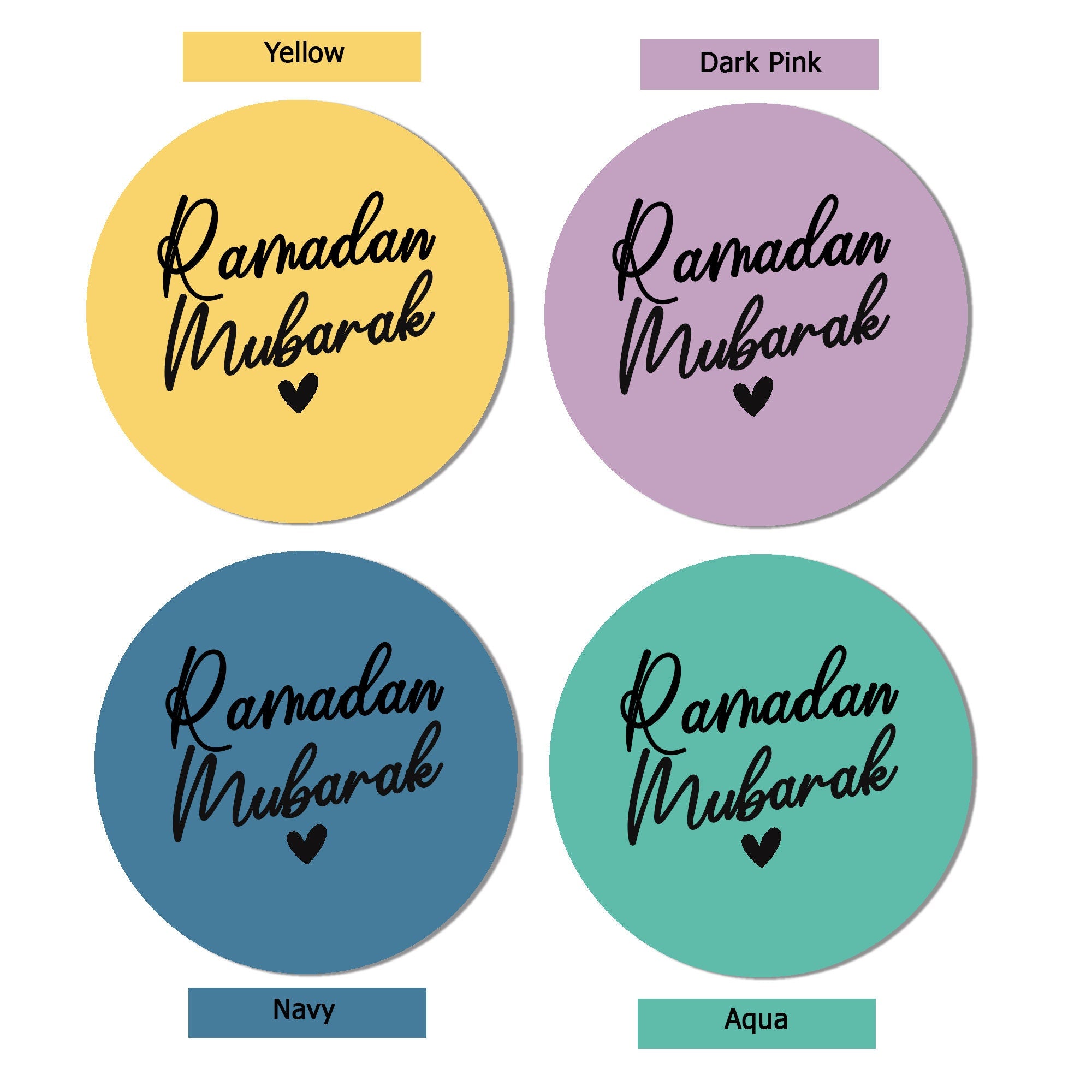 Personalised Eid Mubarak & Ramadan Muslim Celebration Paisley x 35/24 Stickers many colours and sizes