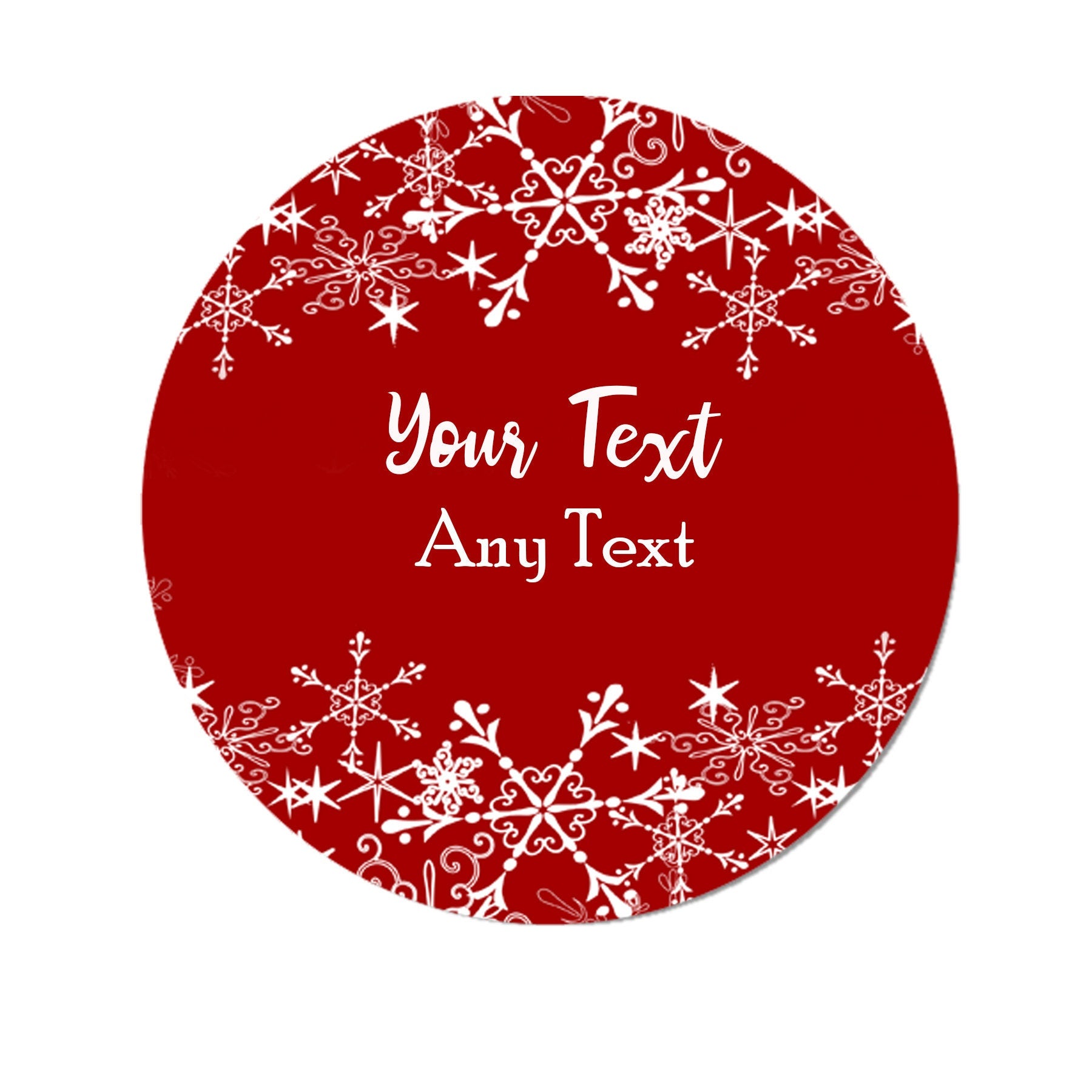 Personalised Red Christmas Stickers Gift Tag Labels Present Delivery From Santa