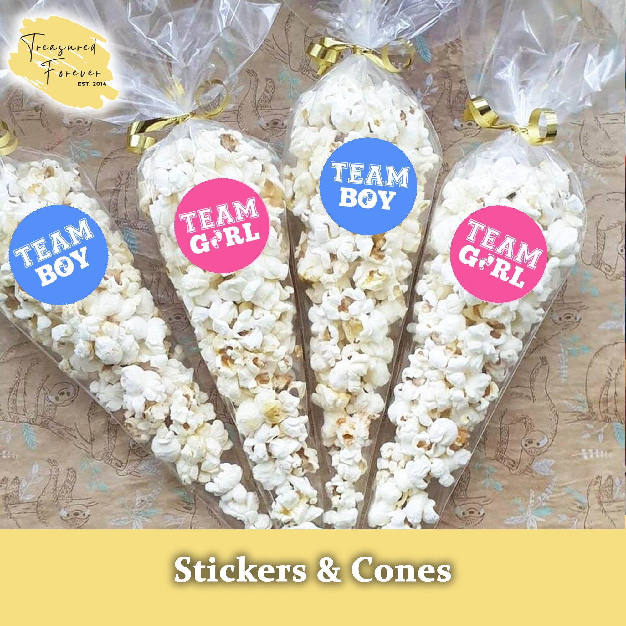 24 Personalised Baby Shower Stickers Thank You Team Boy Team Girl stickers, Favour bag stickers, Ready to Pop - Baby shower game