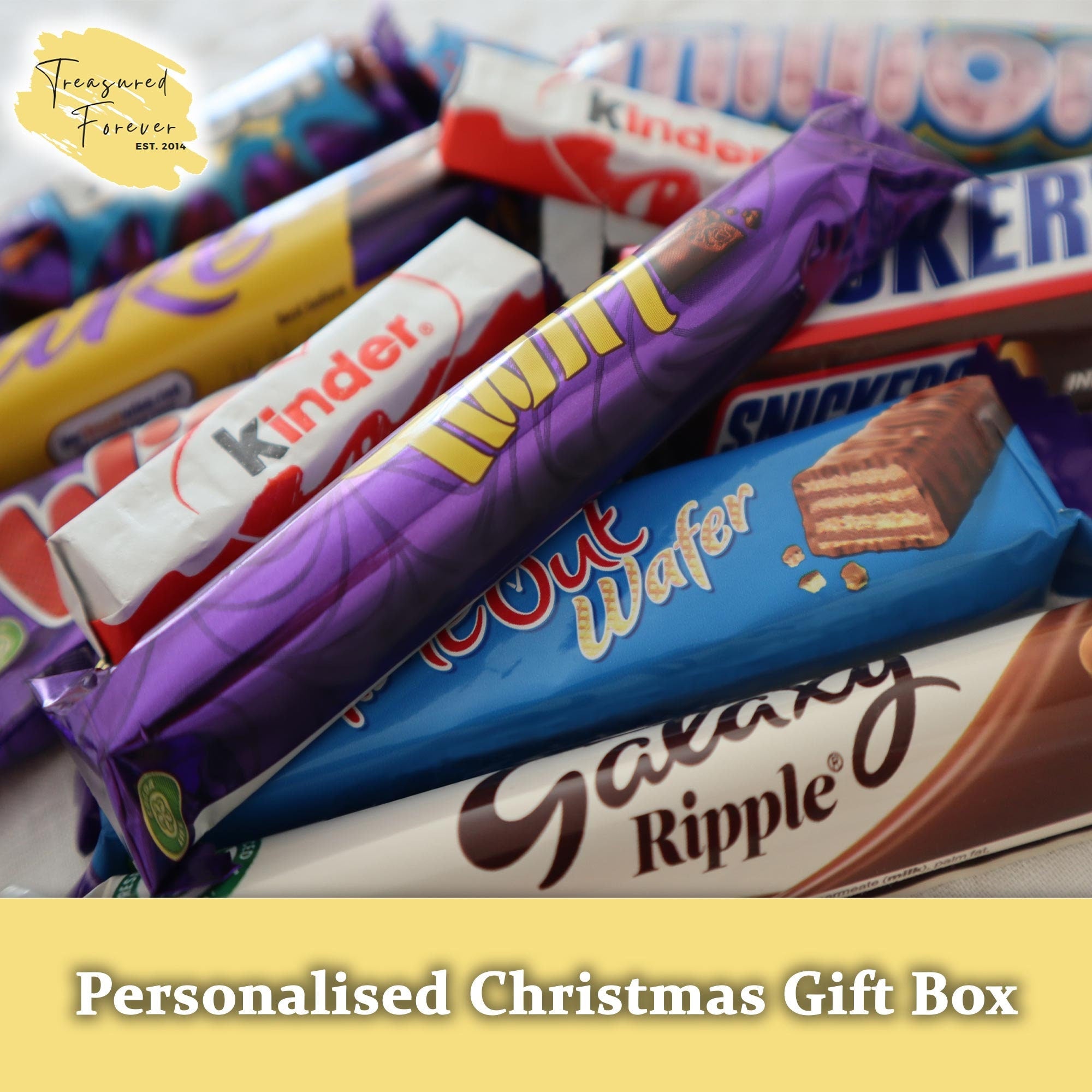 Personalised Niece Nephew Cousin Family Poem Christmas gift Treat Box Chocolate hamper Sweet gift Christmas Eve Treats