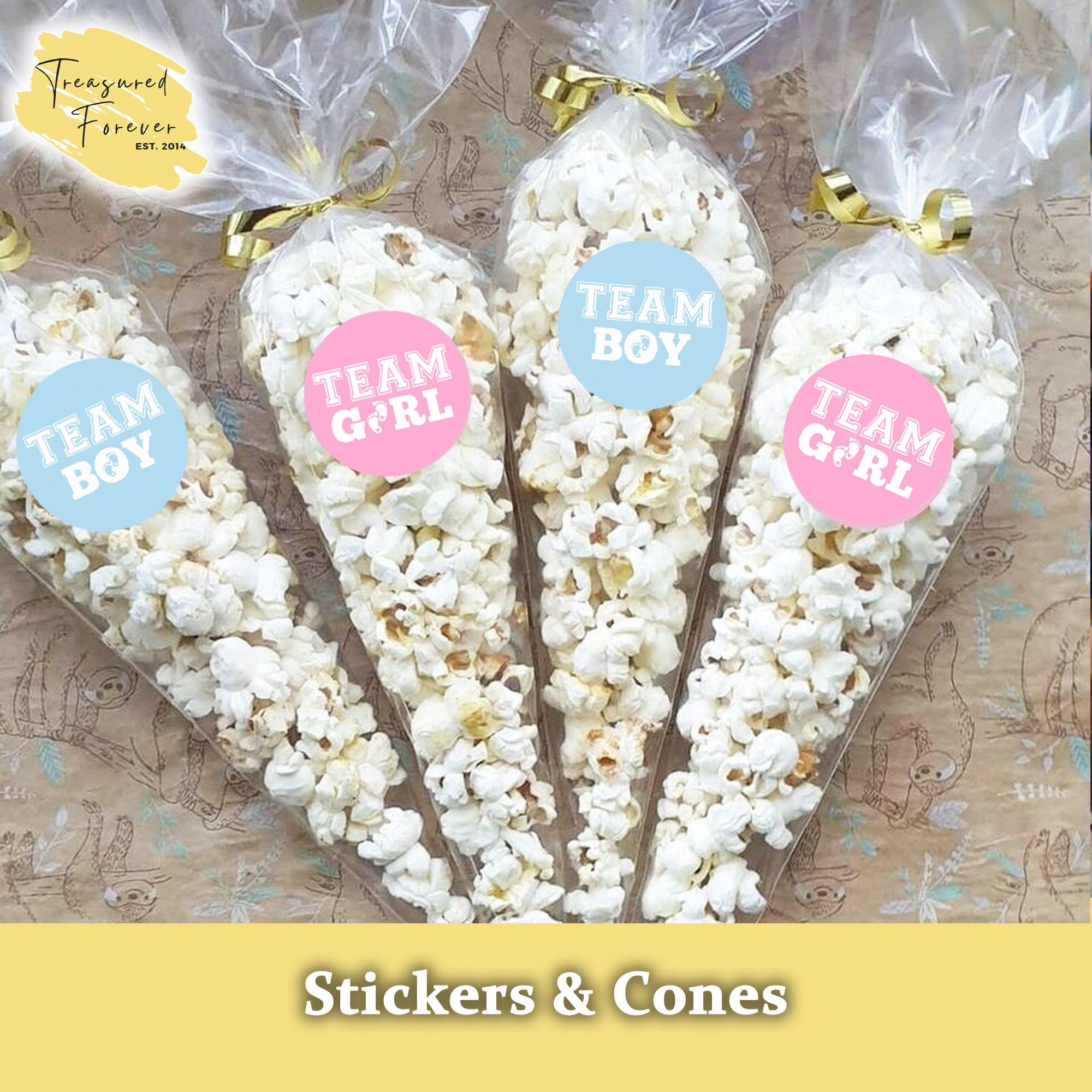 24 Personalised Baby Shower Stickers Thank You Team Boy Team Girl stickers, Favour bag stickers, Ready to Pop - Baby shower game