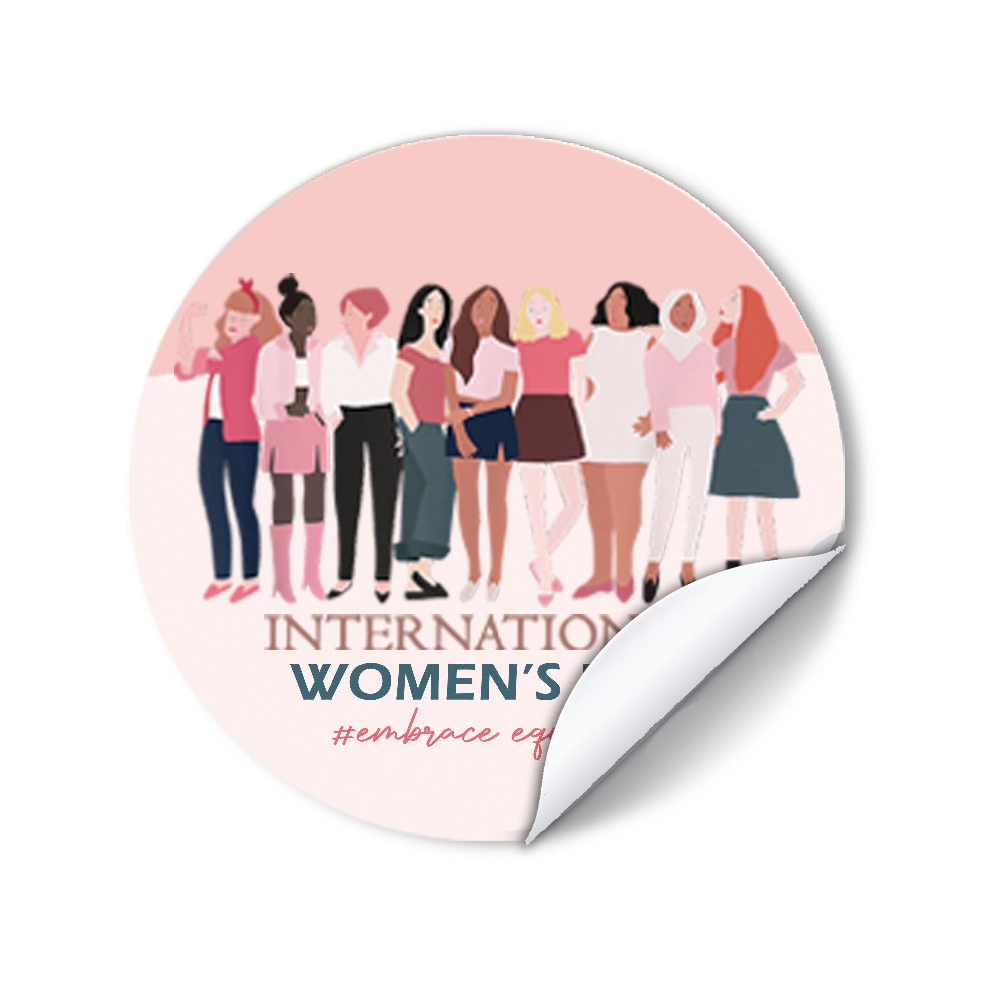 Happy International Women&#39;s Day Stickers 2024, Business Red, White Sticker Sweet Sweet Cone Bags EmpowerHER: International Women&#39;s Day 24/35