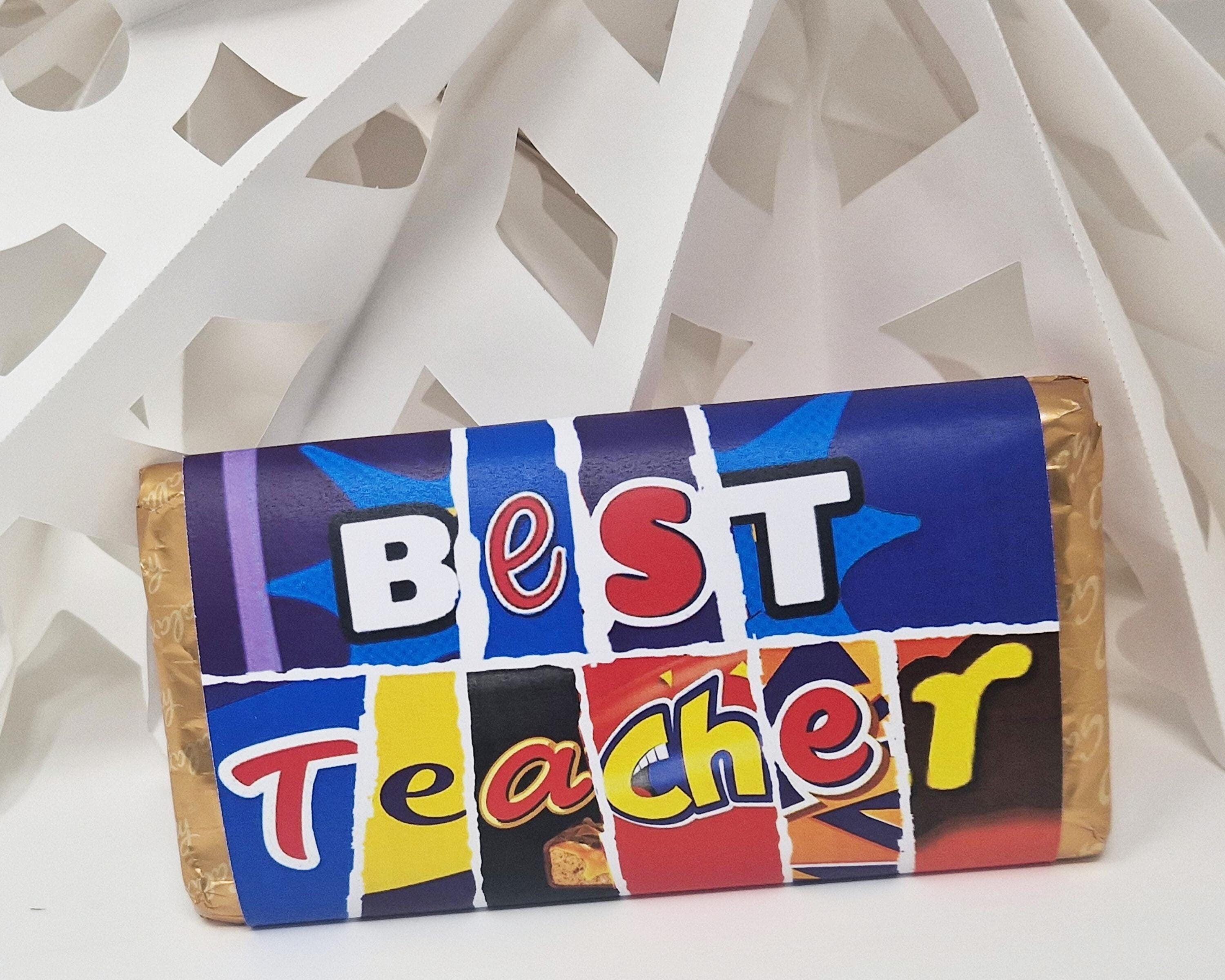 Thank you teacher chocolate bar sleeve teacher card End of Year unique Gift Budget Unique