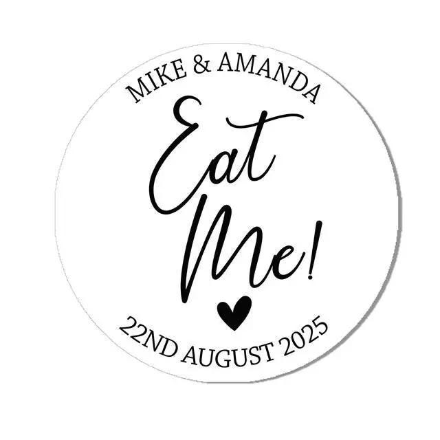 Personalised Eat Me Sticker, Favour Stickers, Drink Party Favor Stickers, Shot Glass Label, Wedding Party, Drink Favour Label