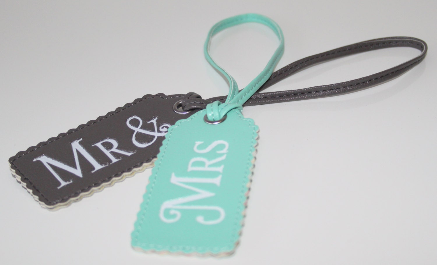 Mr and Mrs Luggage Tags Wedding gift honeymoon Bridal present