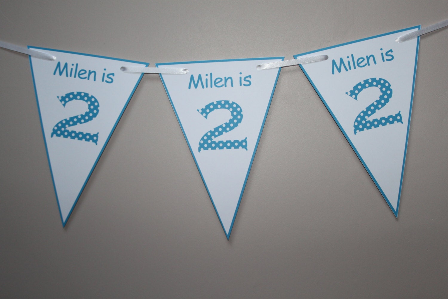 Personalised Birthday Bunting  Banner Party Decoration 1st 2nd 3rd 4th Birthday