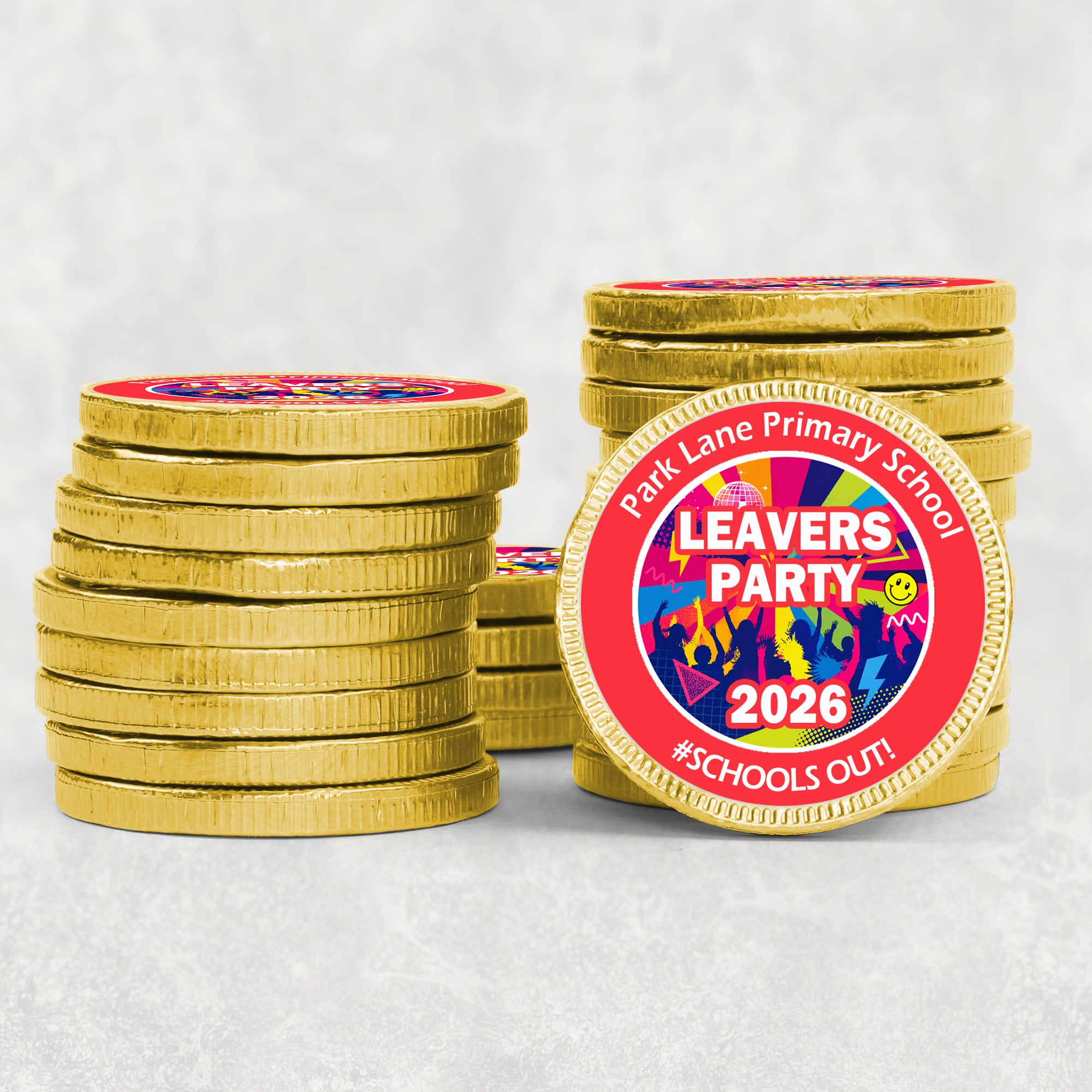 Personalised Class of 2026 Chocolate coins Year 6 / 11 School Leaver Teacher Leaving Gifts School Stickers, Graduation labels - End of Year