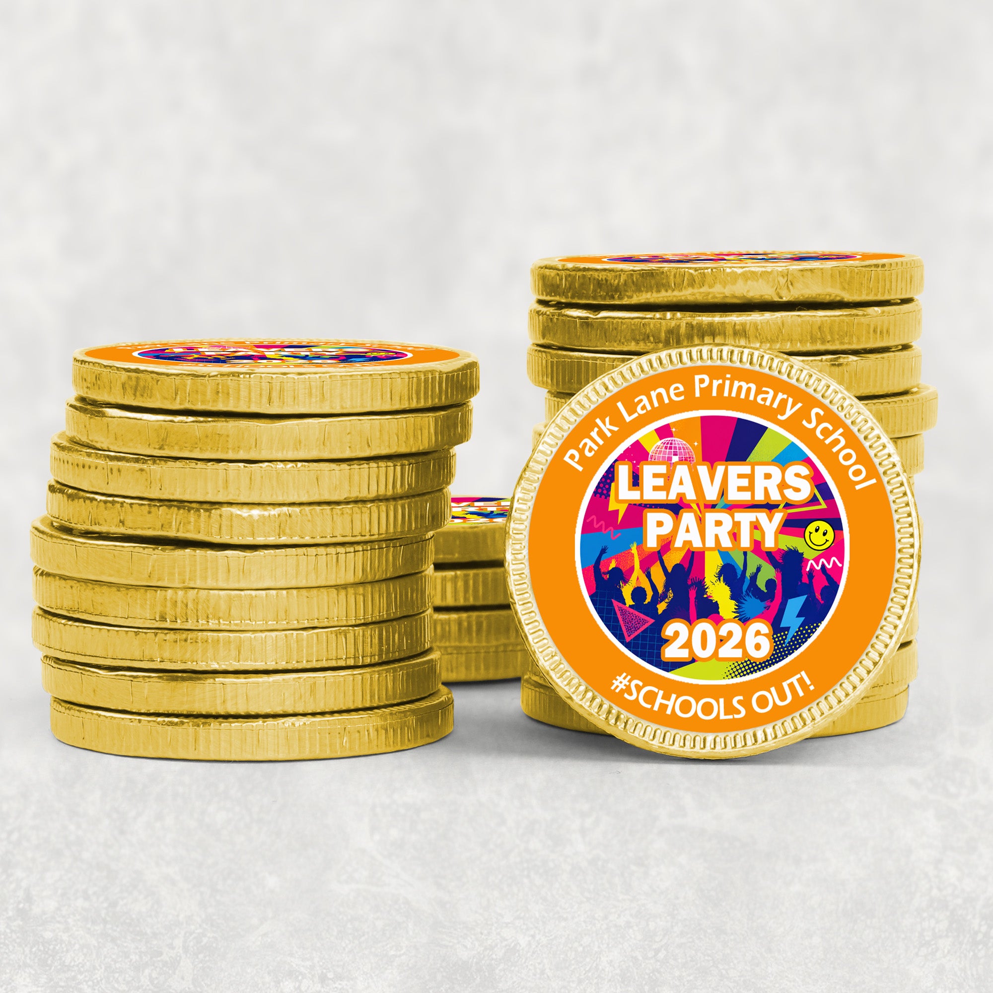 Personalised Class of 2026 Chocolate coins Year 6 / 11 School Leaver Teacher Leaving Gifts School Stickers, Graduation labels - End of Year
