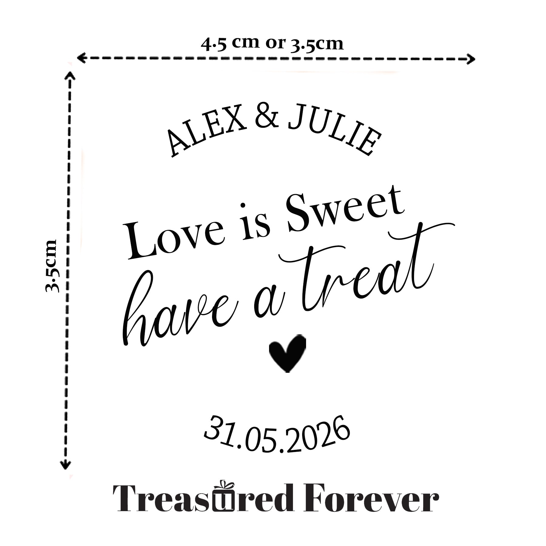 Personalised Love is Sweet Chocolate Coin Wedding Favours – Custom Name & Date Stickers – Chocolate Wedding Guest Gifts