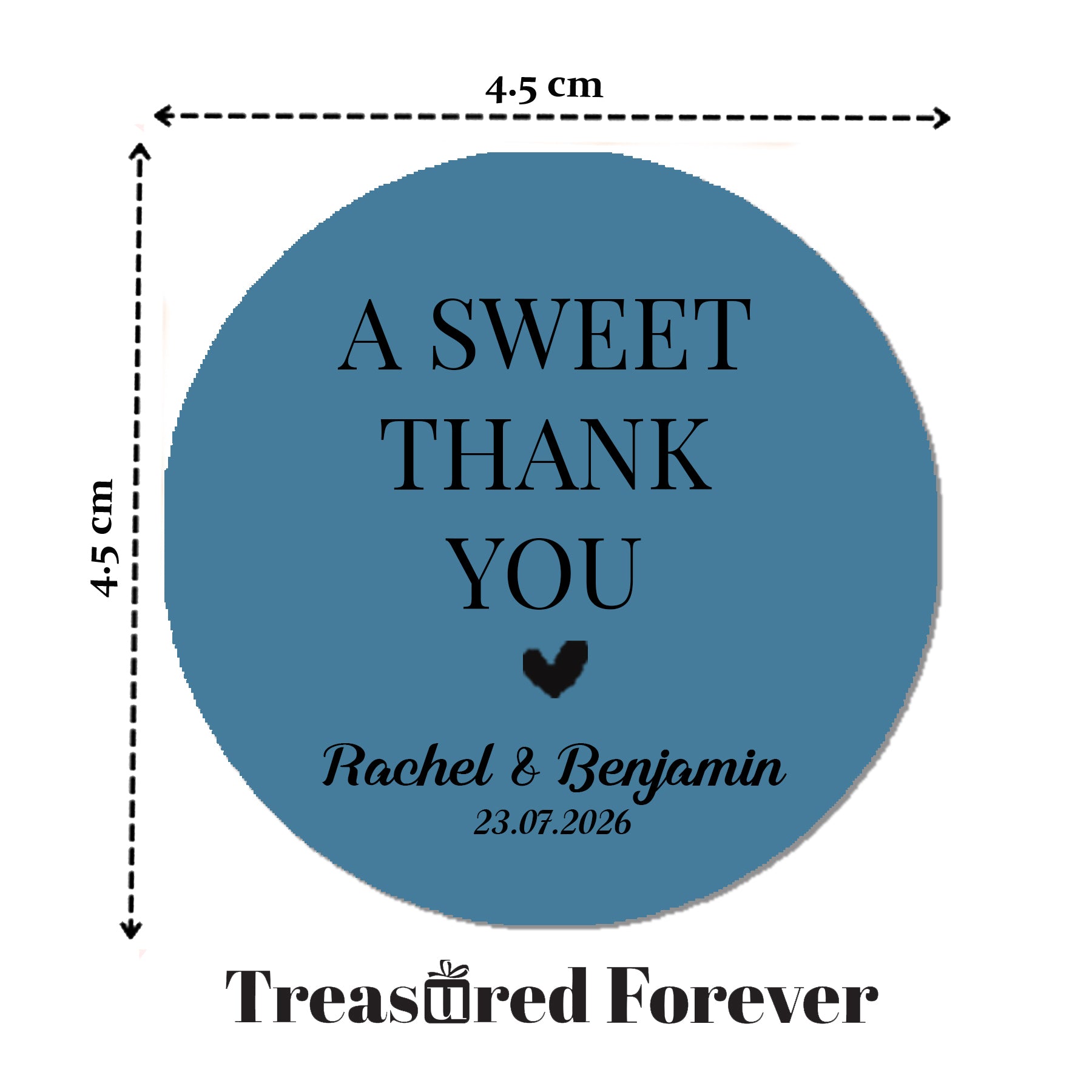 A Sweet Thank You Wedding Stickers – Personalised Favour Labels – Custom Sweet Cart Stickers – Modern Wedding Stationery – Candy Bar Tags