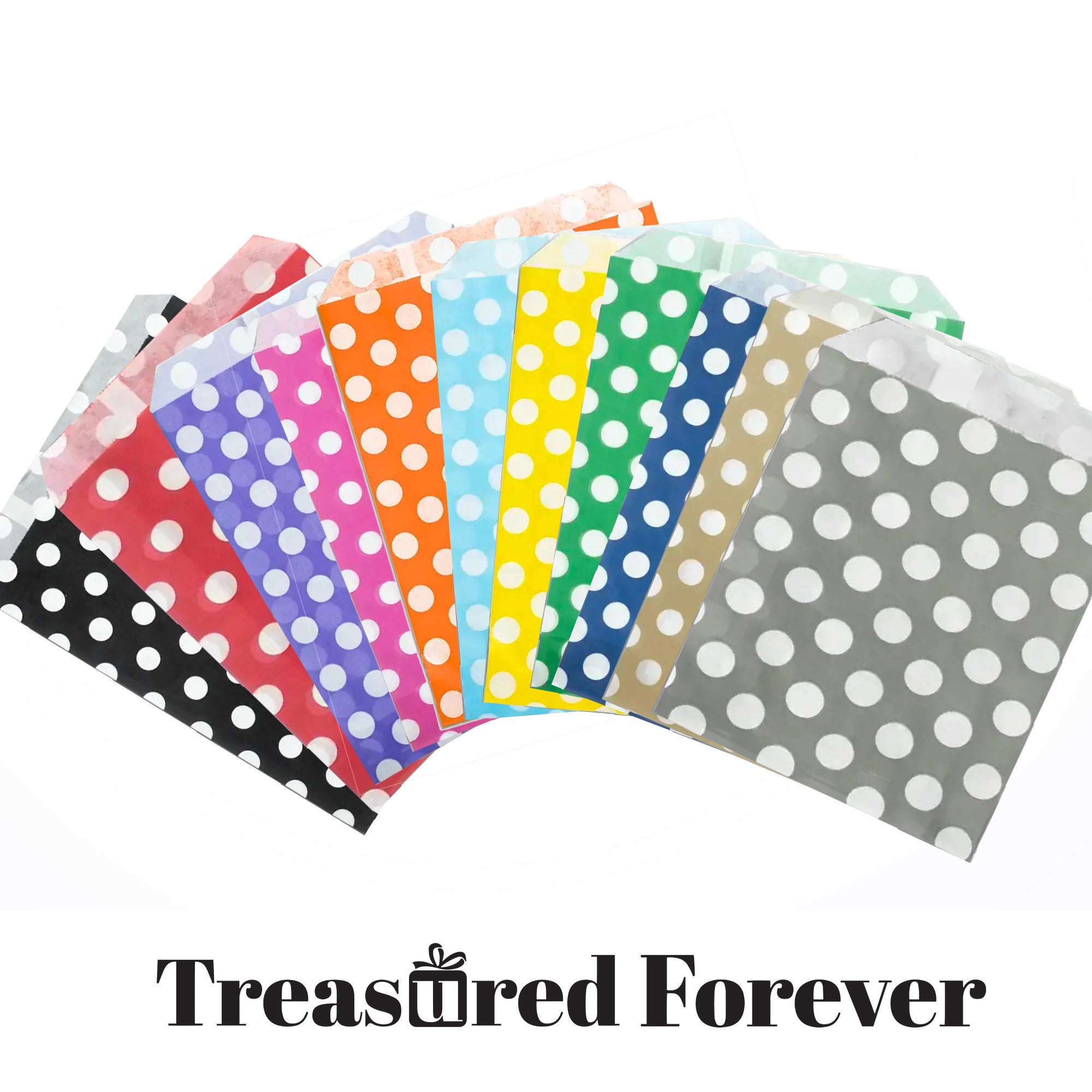 Candy Sweet Stripe or Dotty Paper Bags – Perfect for Gift Shops, Parties, Weddings, Cakes, Sweets, Treats, Pick & Mix Bright