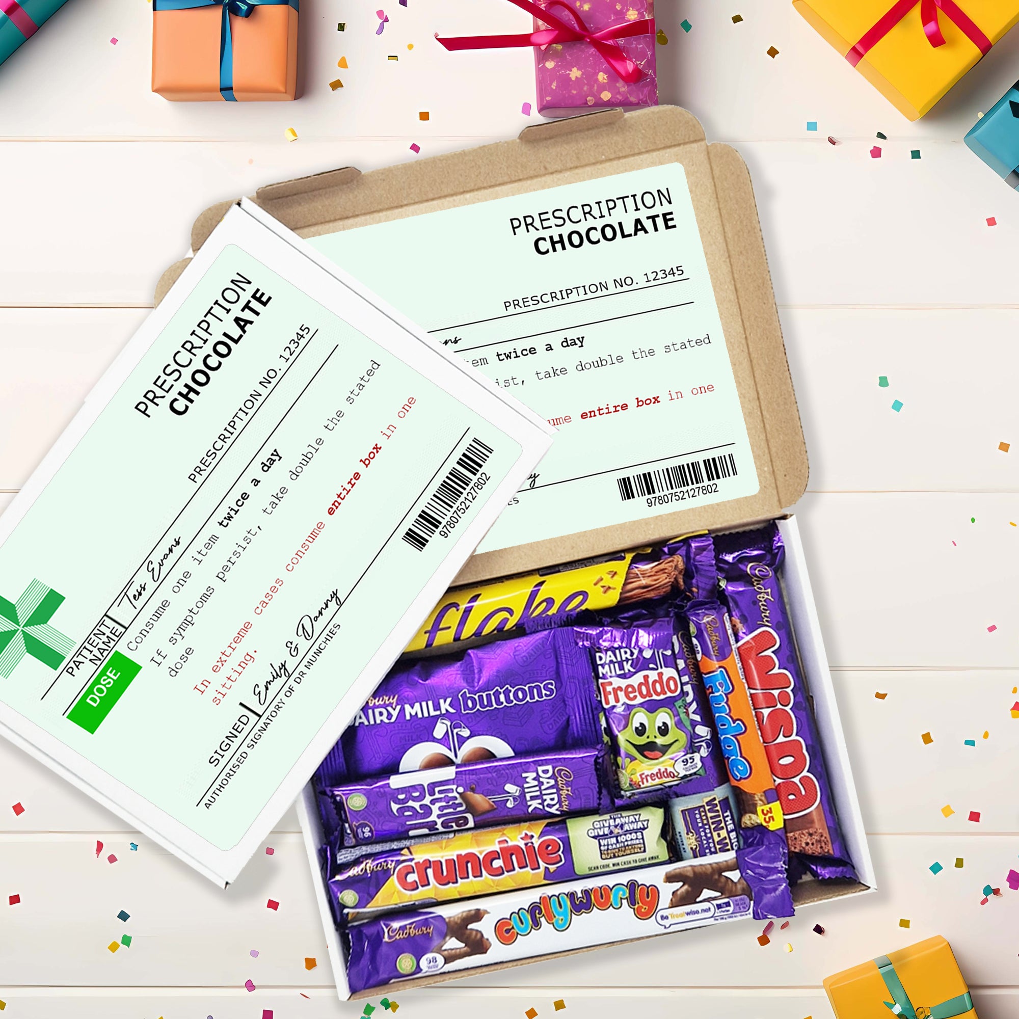 Chocolate Gift Box - 10 Full Size Bars - Funny Gift For Chocolate Lovers Christmas Birthday Get Well Soon Recovery Hamper Selection
