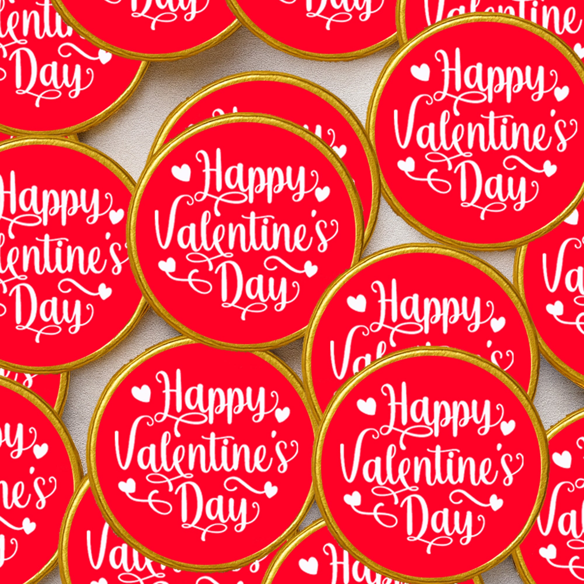 24 Happy Valentines Stickers - Wax Melts, Business Red, White Sticker Sweet Sweet Cone Bags