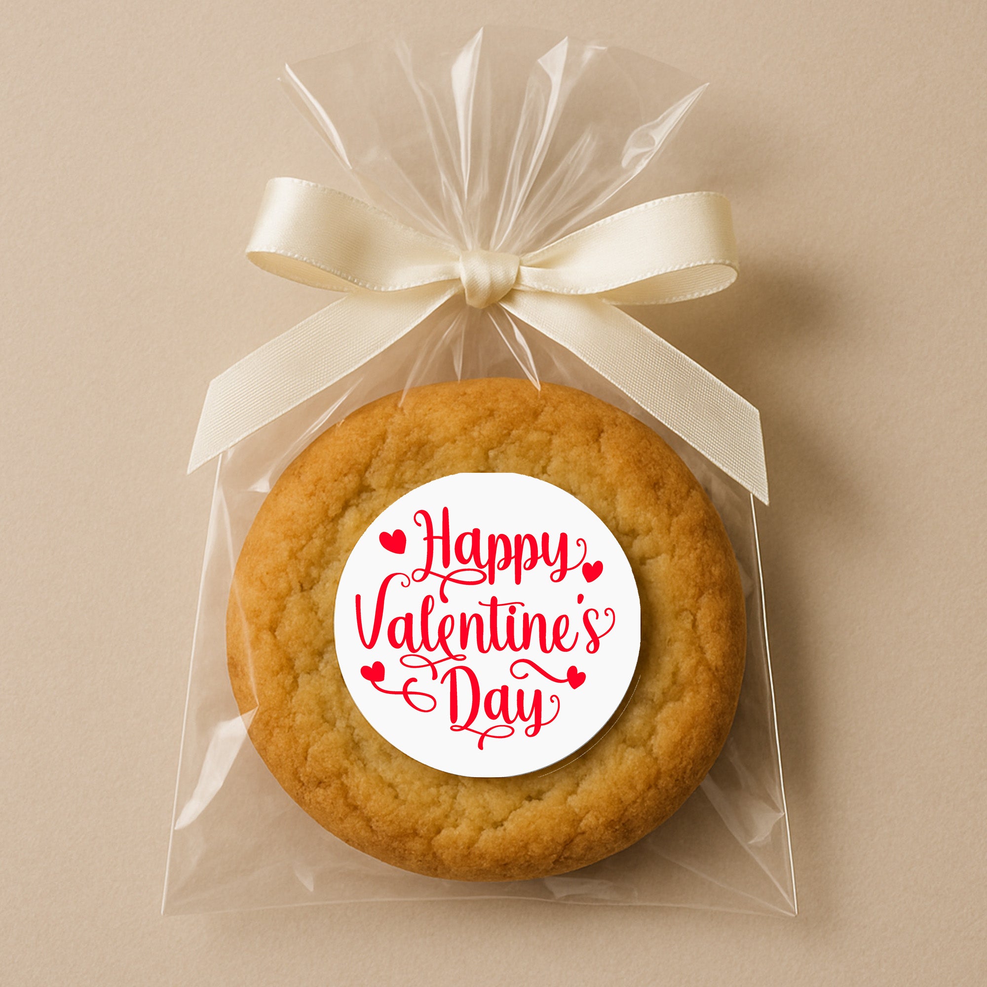 24 Happy Valentines Stickers - Wax Melts, Business Red, White Sticker Sweet Sweet Cone Bags