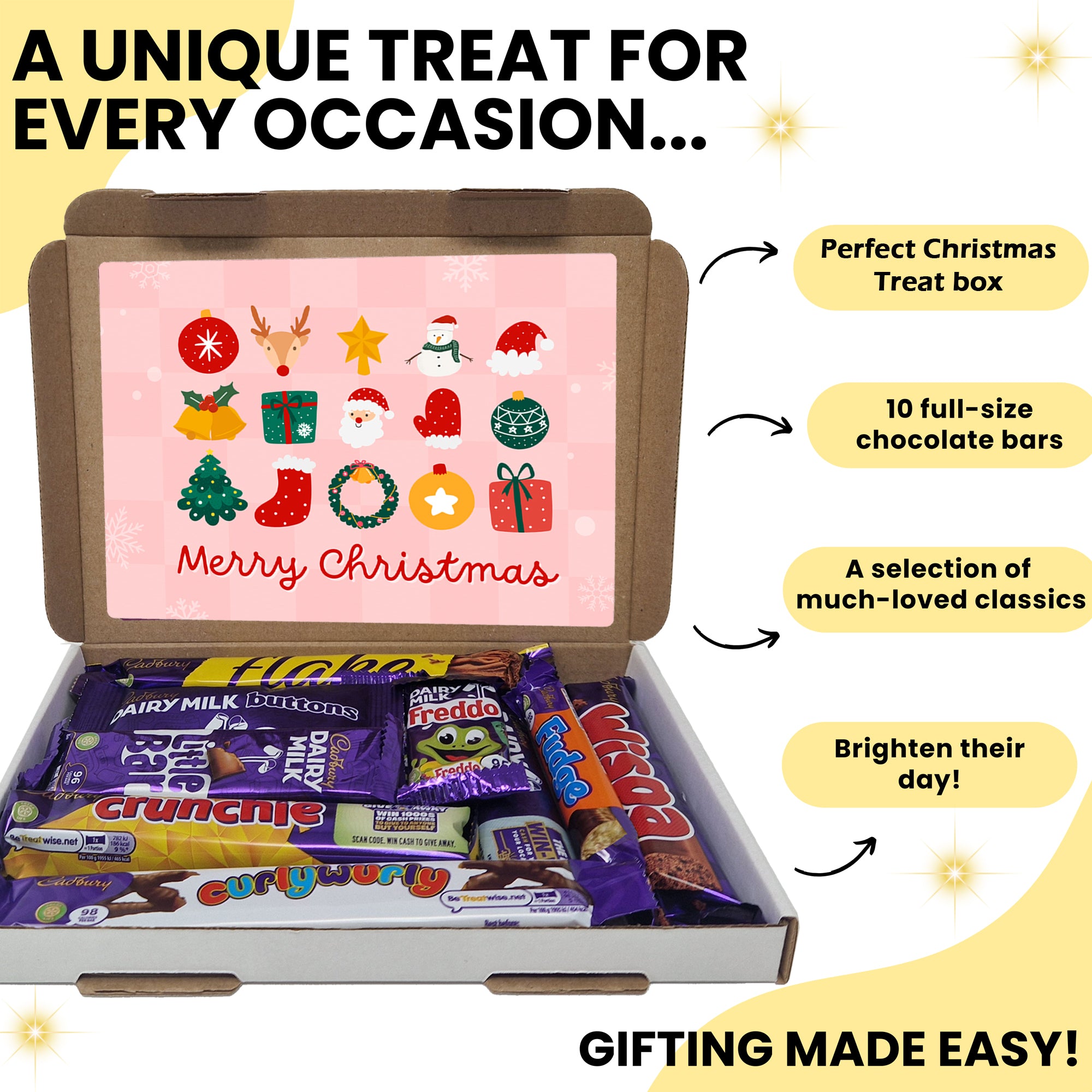 Chocolate Gift Box - 10 Full Size Bars - Funny Gift For Chocolate Lovers Christmas Birthday Get Well Soon Recovery Hamper Selection